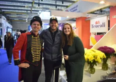 John van Elstgeest of Flower Circus with the Deliflor team, David Marín andLejla Begovic, who were visiting the show.